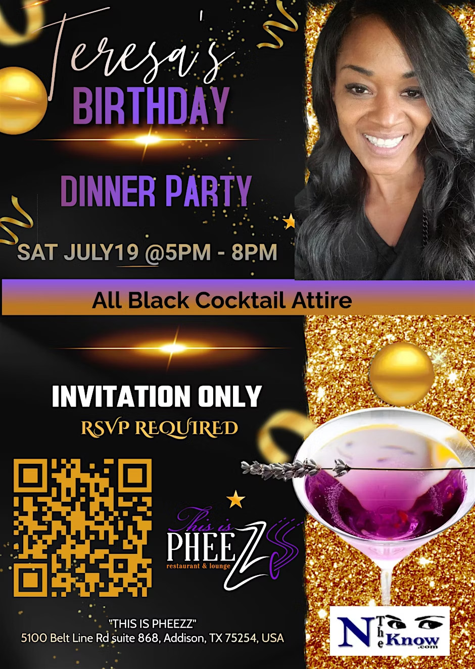 Teresa's All Black Birthday Dinner Party 7-19-2025