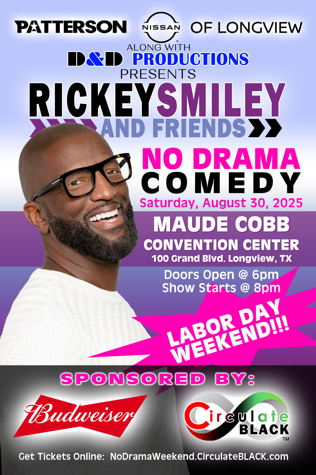 Ricky Smiley and Friends No Drama Comedy Show